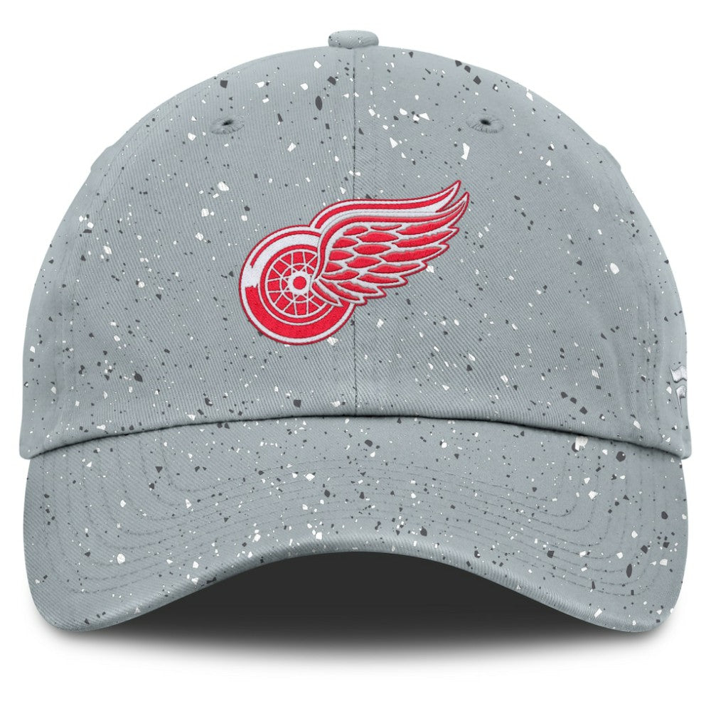 NHL Gray Detroit Red Wings Fanatics Women's Heritage Snow Day Speckle Adjustable Hat