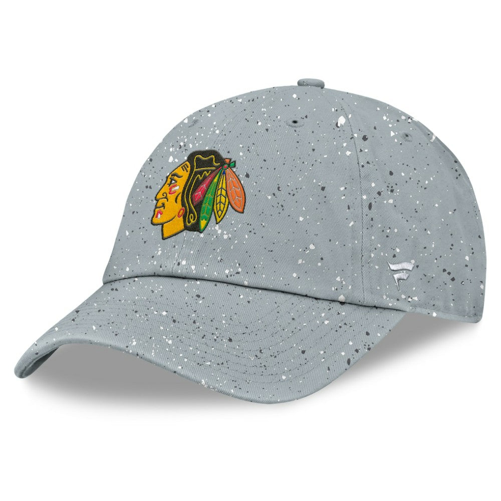 NHL Gray Chicago Blackhawks Fanatics Women's Heritage Snow Day Speckle Adjustable Hat