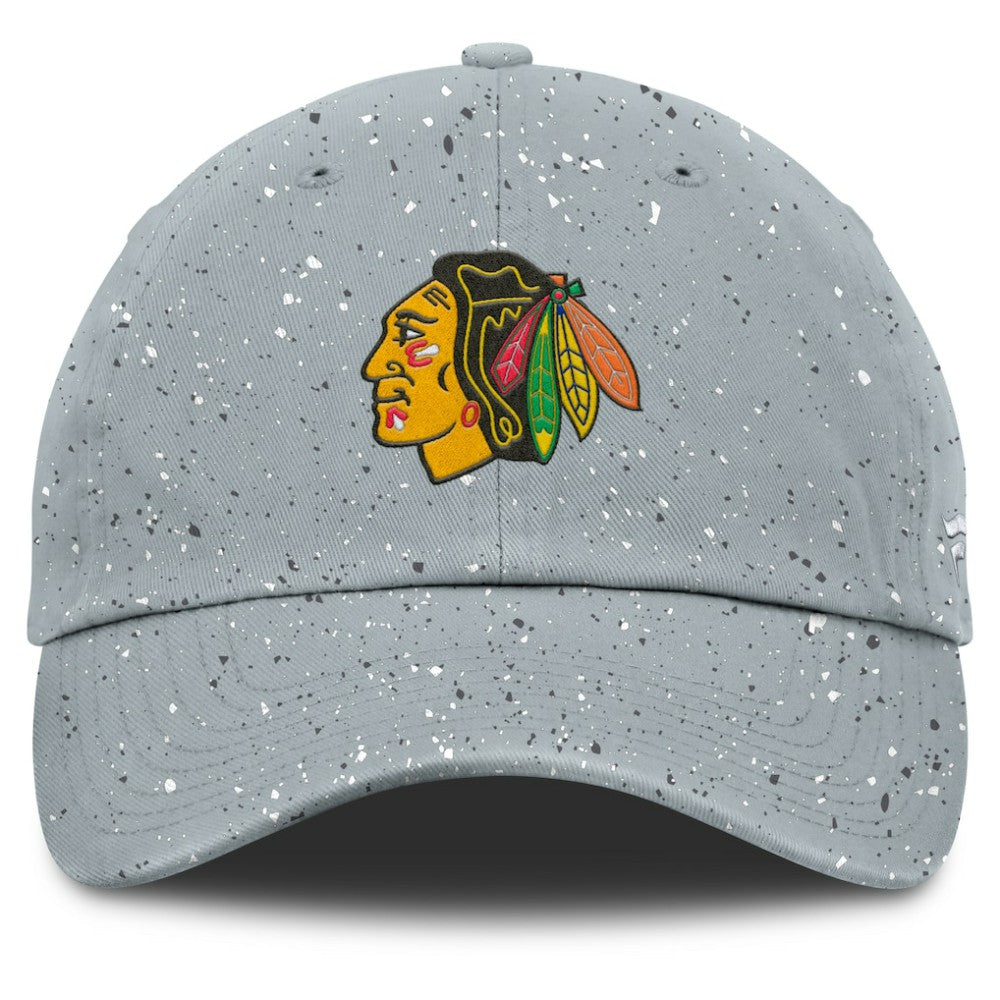 NHL Gray Chicago Blackhawks Fanatics Women's Heritage Snow Day Speckle Adjustable Hat