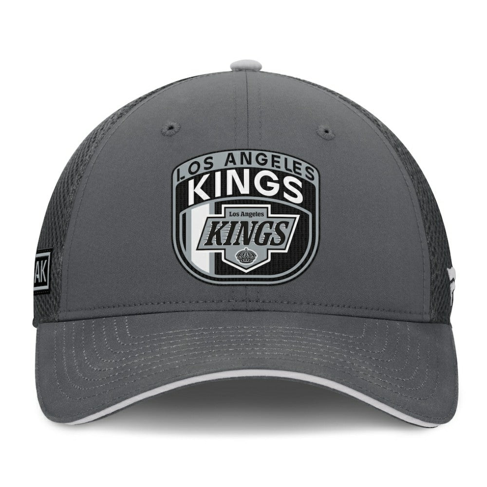 NHL Gray Los Angeles Kings Fanatics Authentic Pro Home Ice Trucker Adjustable Hat