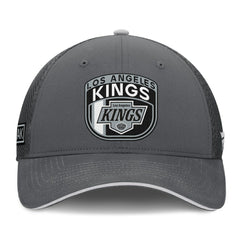 NHL Gray Los Angeles Kings Fanatics Authentic Pro Home Ice Trucker Adjustable Hat
