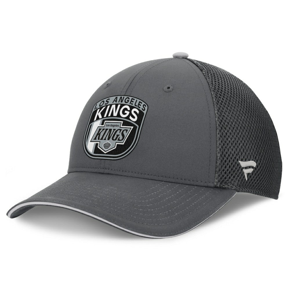 NHL Gray Los Angeles Kings Fanatics Authentic Pro Home Ice Trucker Adjustable Hat