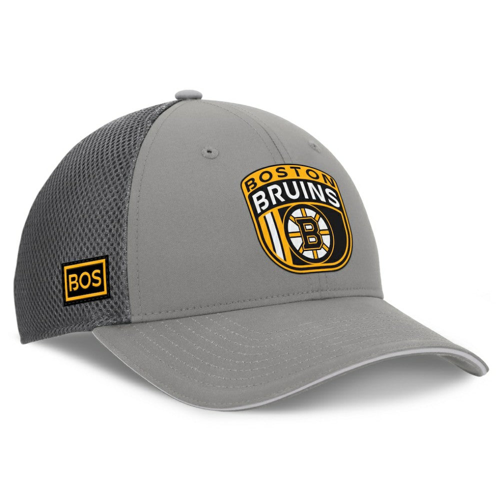 NHL Gray Boston Bruins Fanatics Authentic Pro Home Ice Trucker Adjustable Hat
