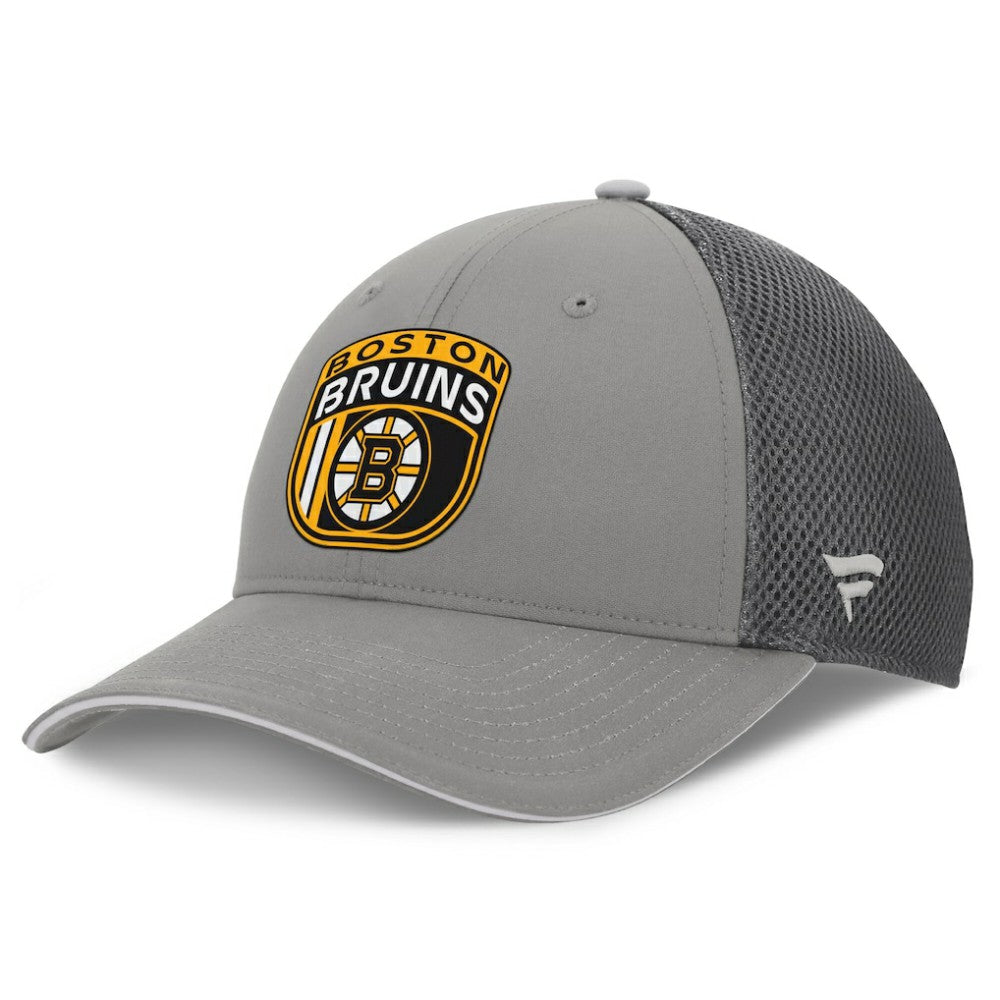 NHL Gray Boston Bruins Fanatics Authentic Pro Home Ice Trucker Adjustable Hat