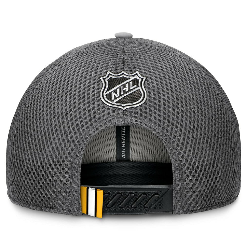 NHL Gray Boston Bruins Fanatics Authentic Pro Home Ice Trucker Adjustable Hat