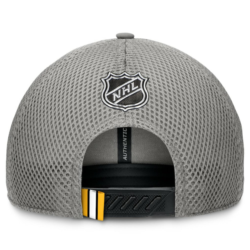 NHL Gray Boston Bruins Fanatics Authentic Pro Home Ice Trucker Adjustable Hat