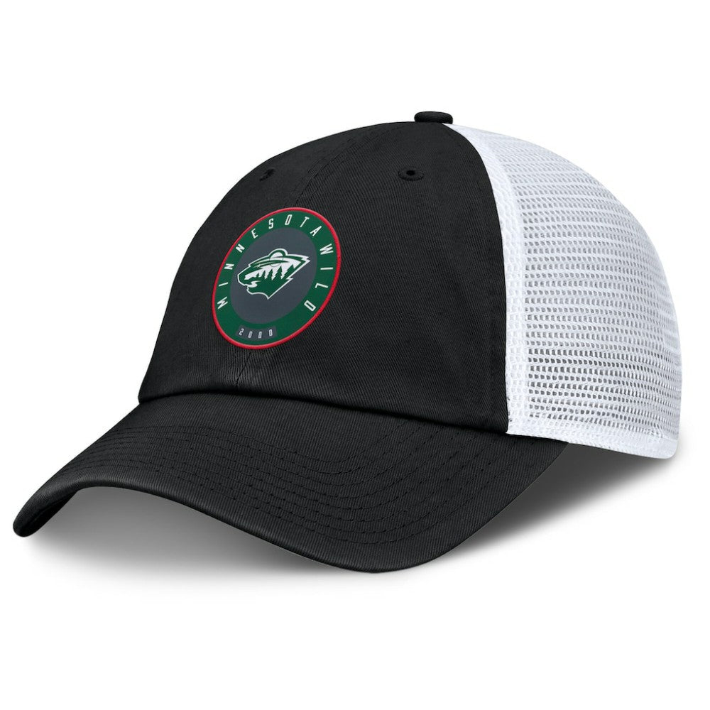 NHL Black/Gray Minnesota Wild Fanatics Averie Trucker Adjustable Hat