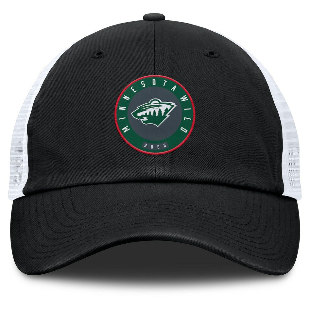NHL Black/Gray Minnesota Wild Fanatics Averie Trucker Adjustable Hat