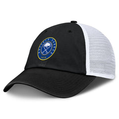 NHL Black/White Buffalo Sabres Fanatics Averie Trucker Adjustable Hat