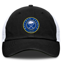 NHL Black/White Buffalo Sabres Fanatics Averie Trucker Adjustable Hat