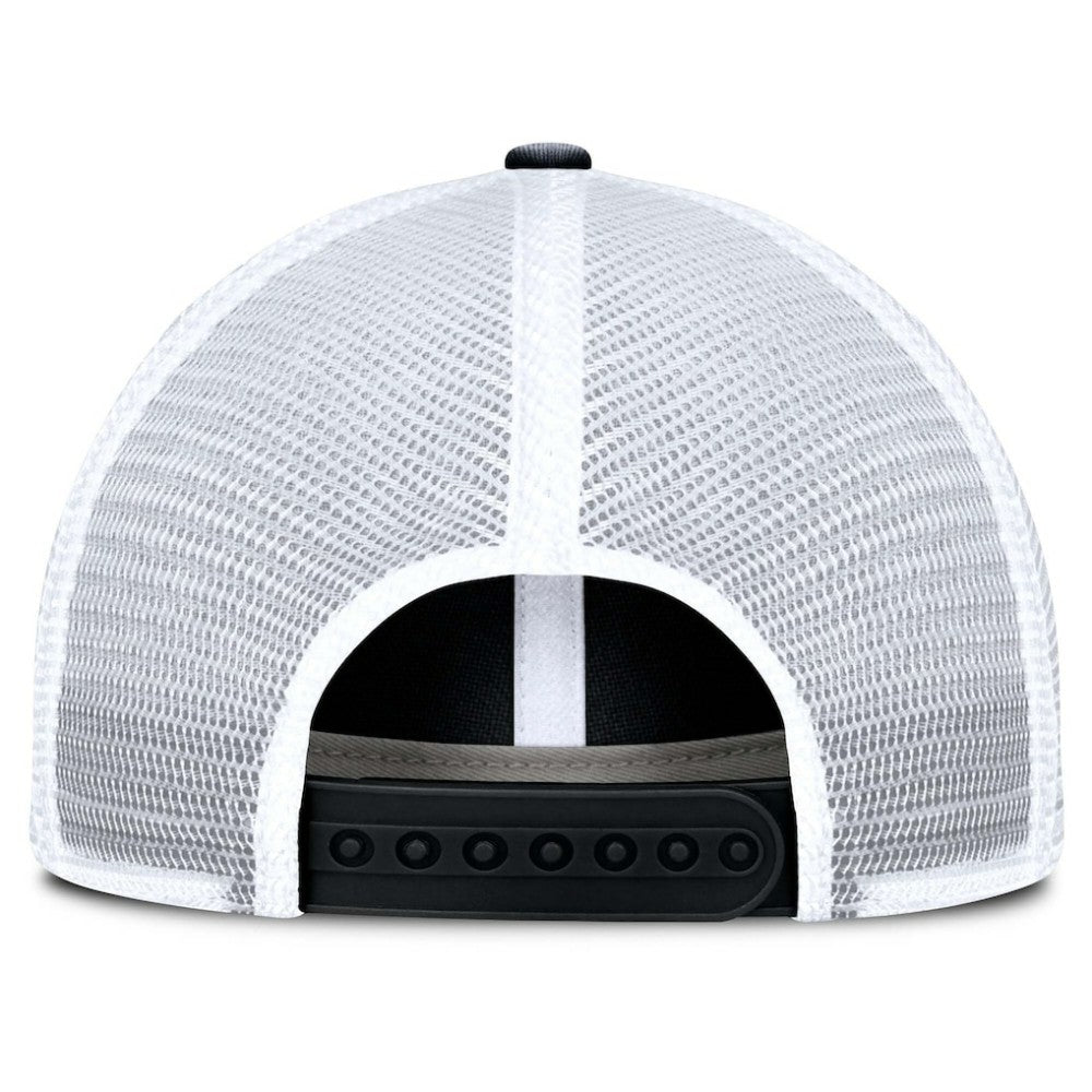 NHL Black/White Chicago Blackhawks Fanatics Averie Trucker Adjustable Hat