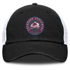 NHL Black/White Colorado Avalanche Fanatics Averie Trucker Adjustable Hat