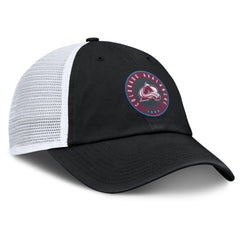 NHL Black/White Colorado Avalanche Fanatics Averie Trucker Adjustable Hat