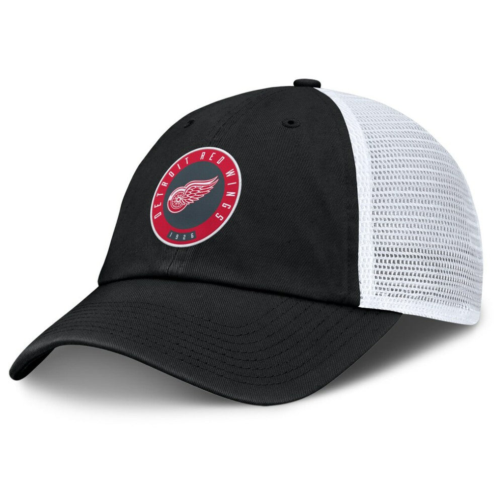 NHL Black/Gray Detroit Red Wings Fanatics Averie Trucker Adjustable Hat