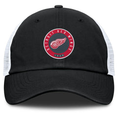 NHL Black/Gray Detroit Red Wings Fanatics Averie Trucker Adjustable Hat