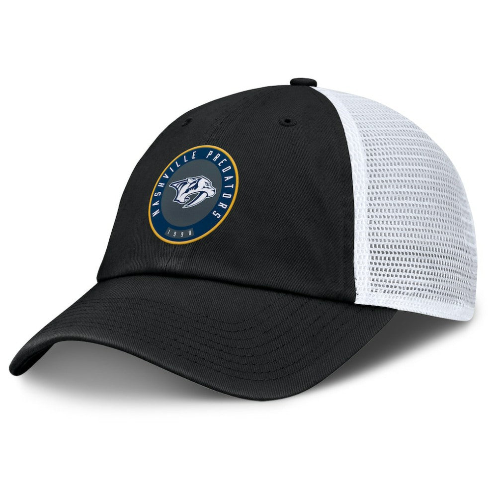 NHL Black/White Nashville Predators Fanatics Averie Trucker Adjustable Hat