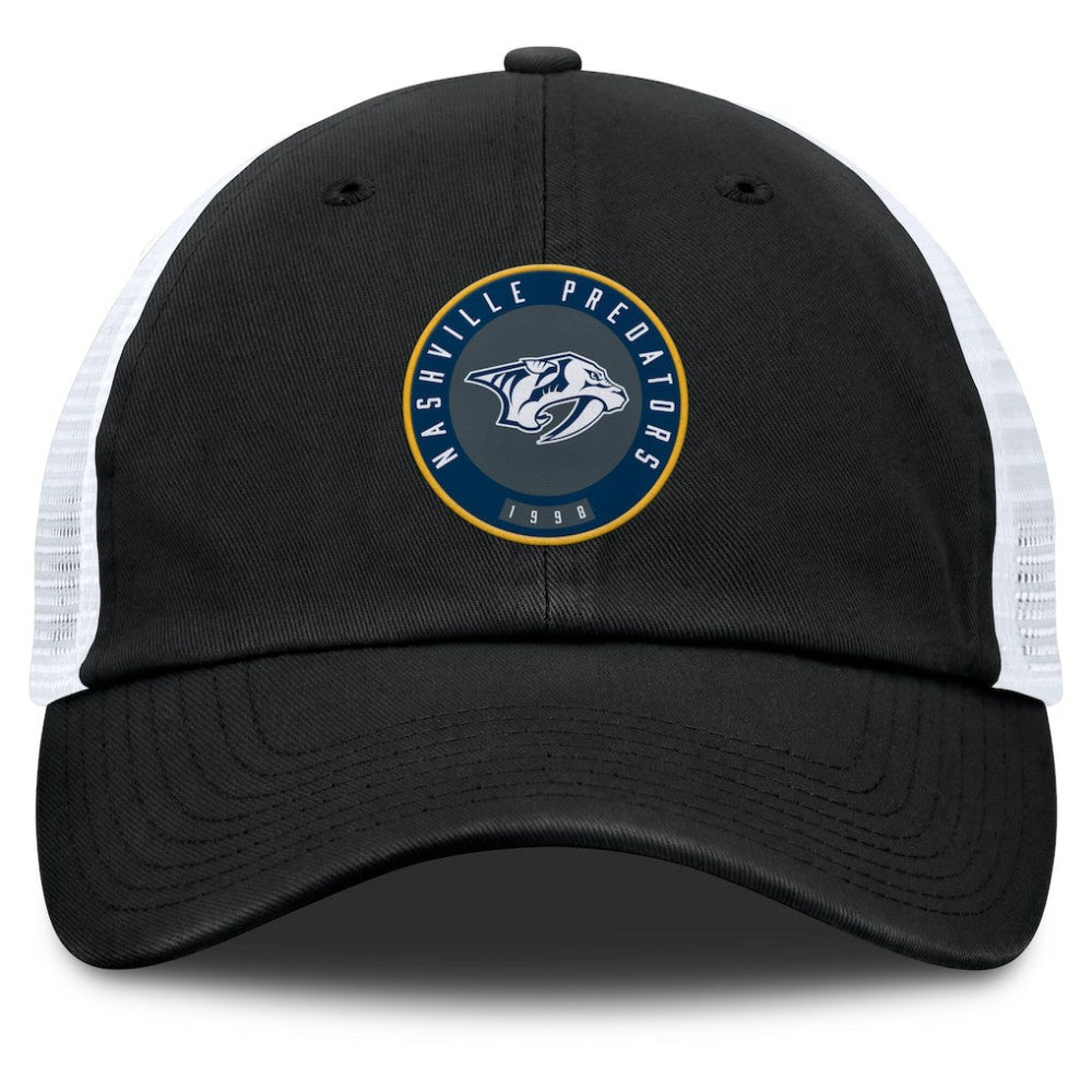 NHL Black/White Nashville Predators Fanatics Averie Trucker Adjustable Hat