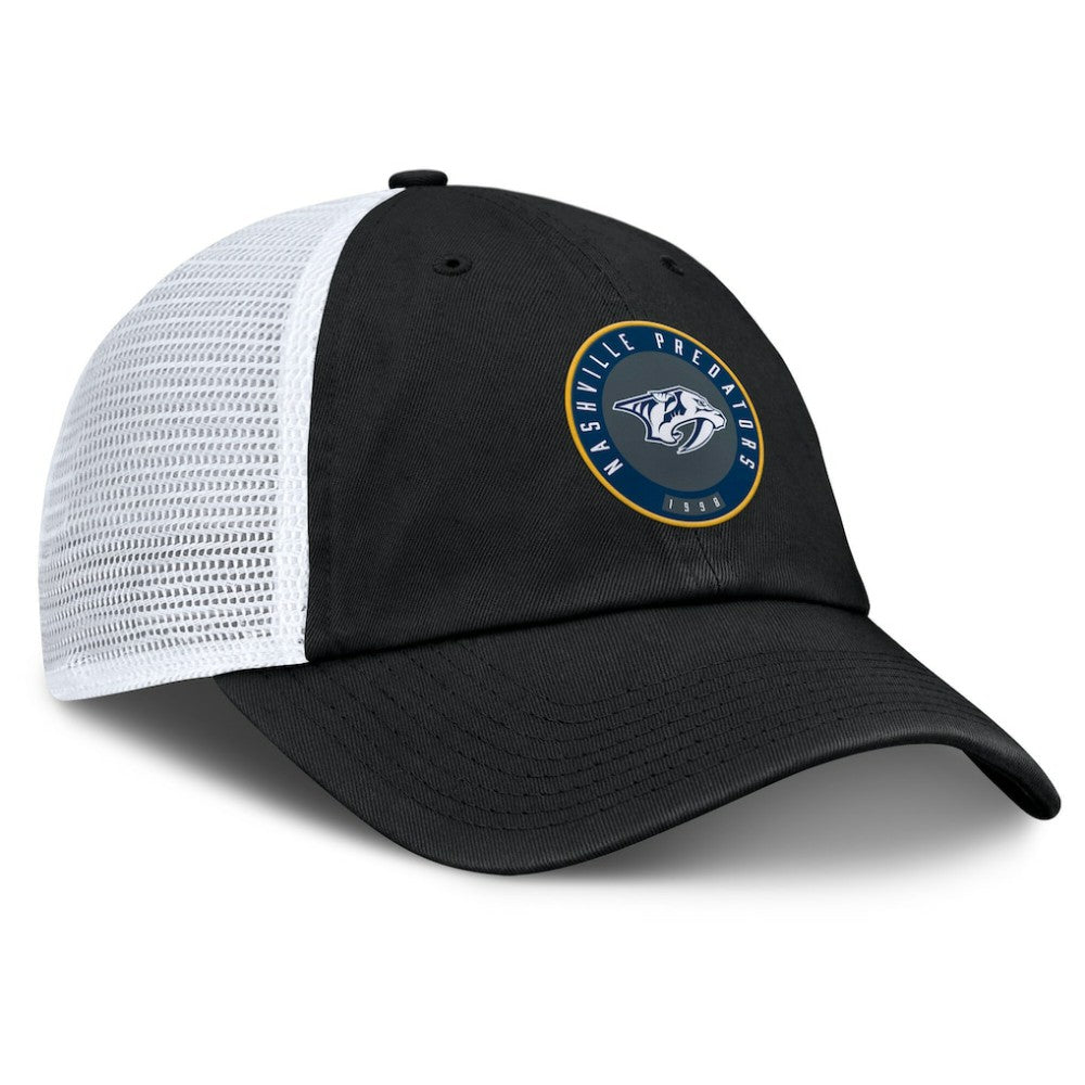 NHL Black/White Nashville Predators Fanatics Averie Trucker Adjustable Hat