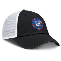 NHL Black/Gray New York Rangers Fanatics Averie Trucker Adjustable Hat