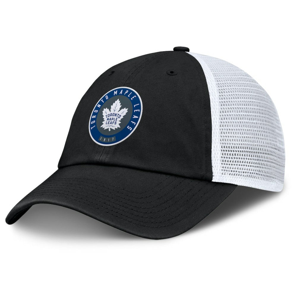 NHL Black/Gray Toronto Maple Leafs Fanatics Averie Trucker Adjustable Hat