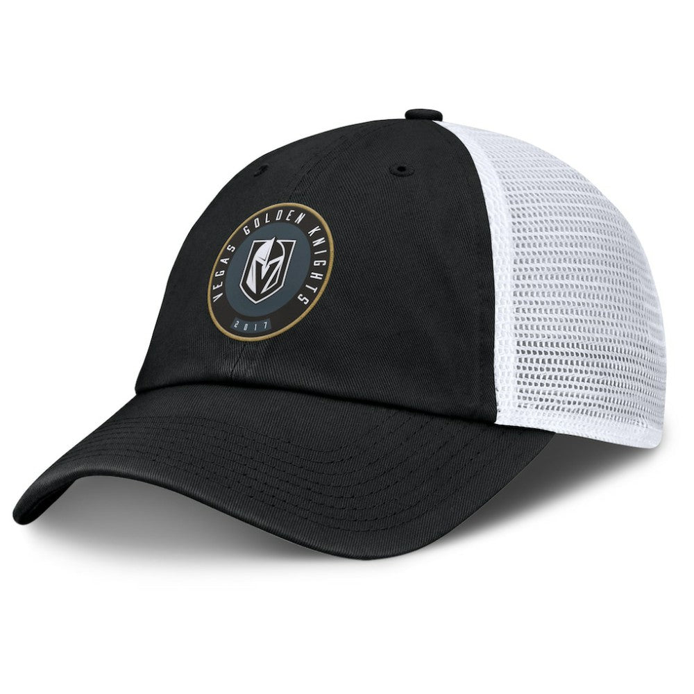 NHL Black/White Vegas Golden Knights Fanatics Averie Trucker Adjustable Hat