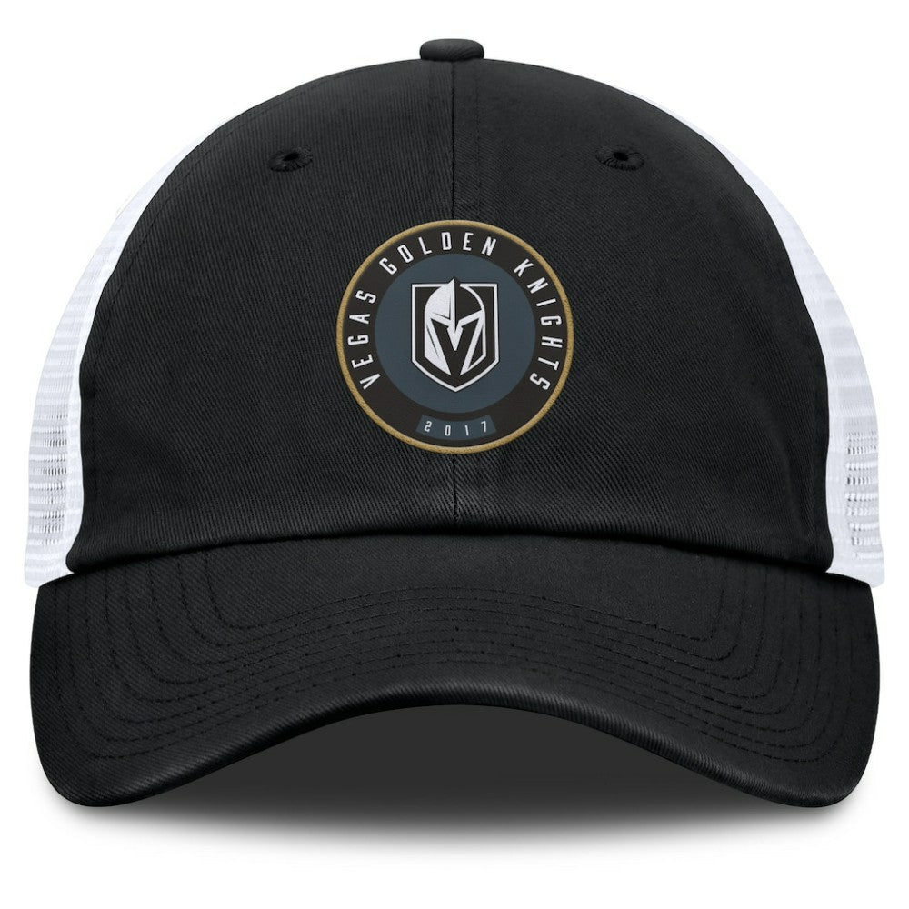 NHL Black/White Vegas Golden Knights Fanatics Averie Trucker Adjustable Hat