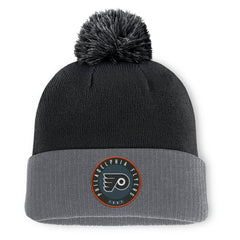 NHL Black Philadelphia Flyers Fanatics Aspyn Cuffed Knit Hat with Pom
