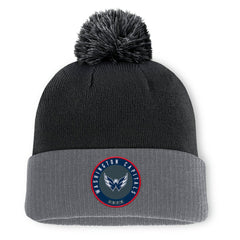 NHL Black Washington Capitals Fanatics Aspyn Cuffed Knit Hat with Pom