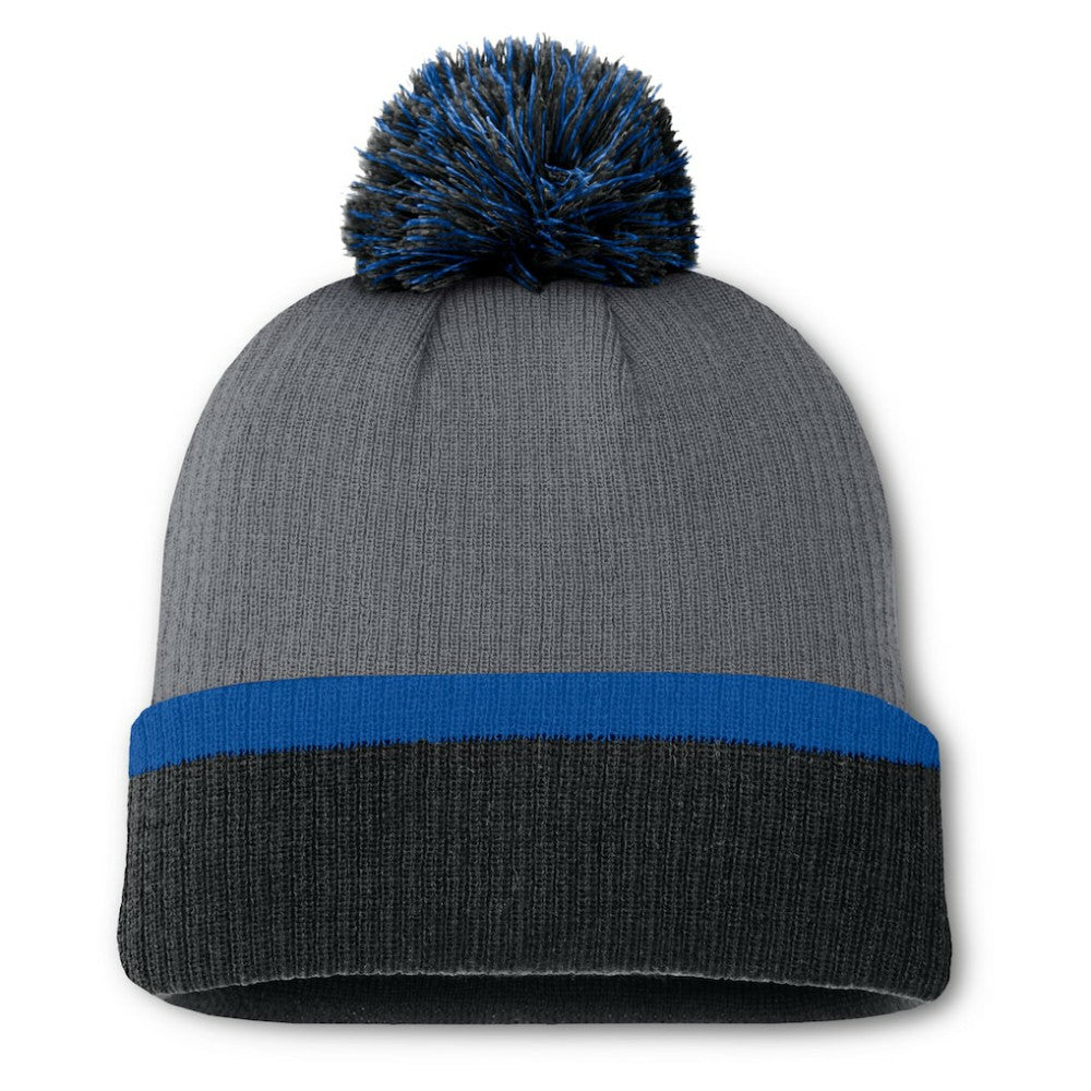 NHL Charcoal New York Rangers Fanatics Women's Cuffed Knit Hat with Pom