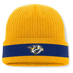 NHL Gold Nashville Predators Fanatics Blueliner Cuffed Knit Hat
