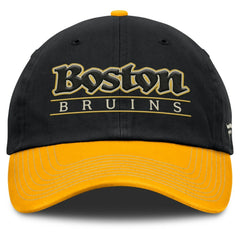 NHL Black/Gold Boston Bruins Fanatics Heritage Home Ice Two-Tone Adjustable Hat