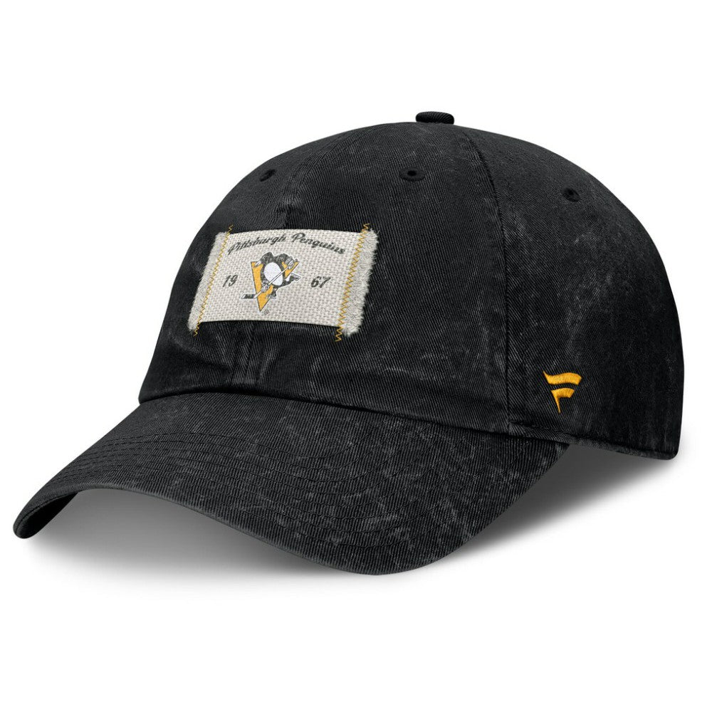 NHL Black Pittsburgh Penguins Fanatics Women's Heritage Away Game Adjustable Hat