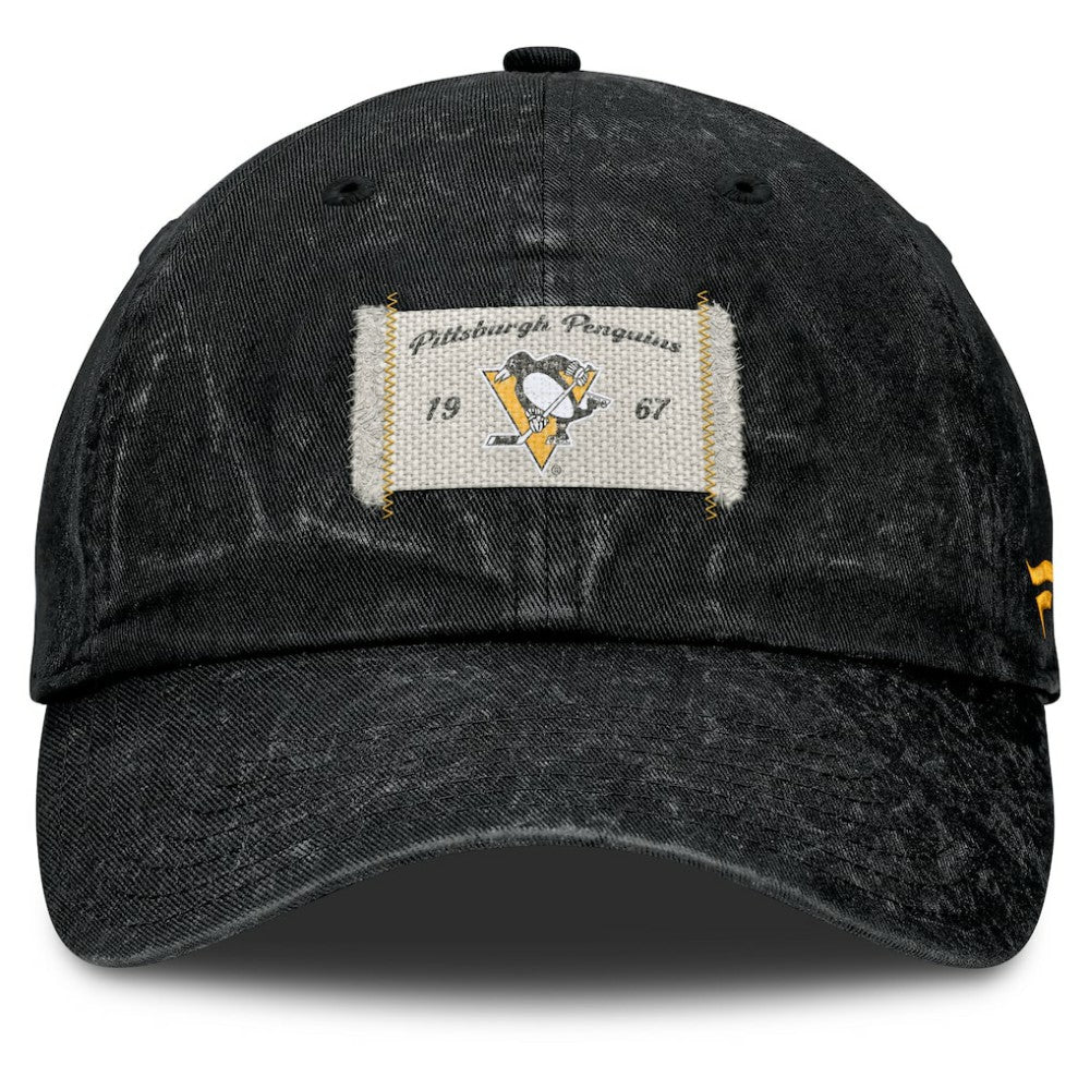 NHL Black Pittsburgh Penguins Fanatics Women's Heritage Away Game Adjustable Hat