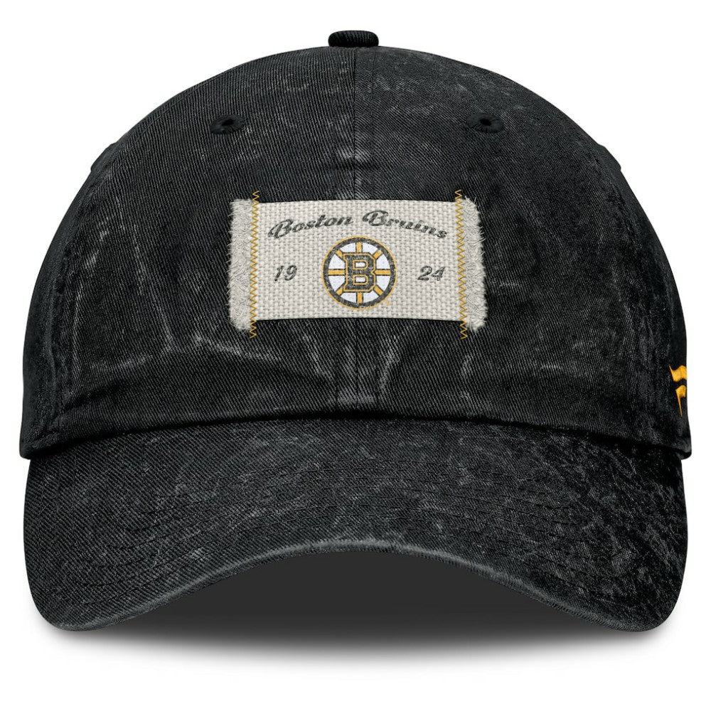 NHL Black Boston Bruins Fanatics Women's Heritage Away Game Adjustable Hat