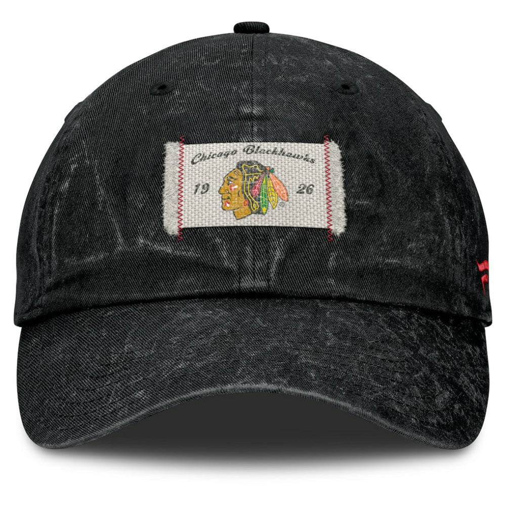 NHL Black Chicago Blackhawks Fanatics Women's Heritage Away Game Adjustable Hat