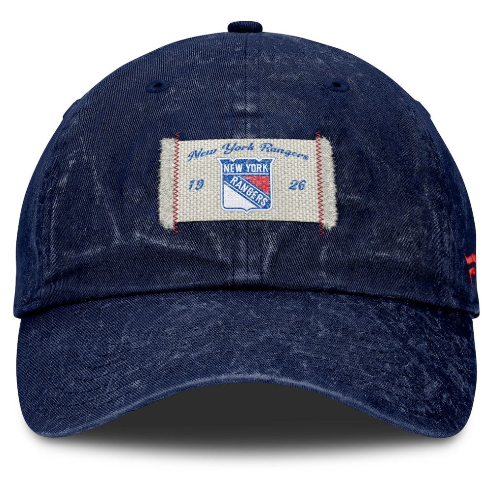 NHL Blue New York Rangers Fanatics Women's Heritage Away Game Adjustable Hat
