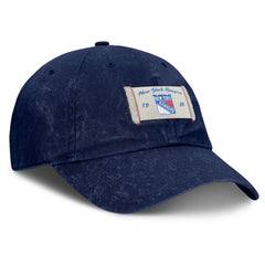 NHL Blue New York Rangers Fanatics Women's Heritage Away Game Adjustable Hat