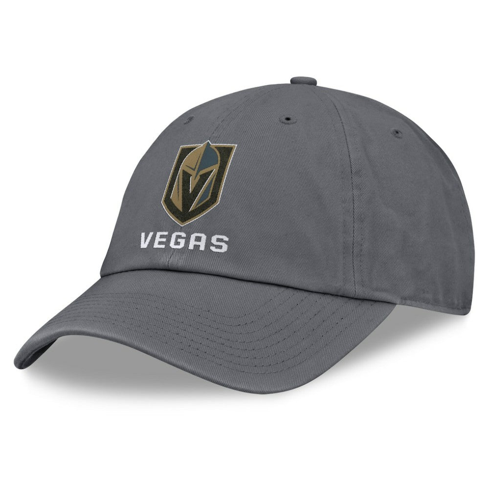 NHL Charcoal Vegas Golden Knights Fanatics Washed Adjustable Hat