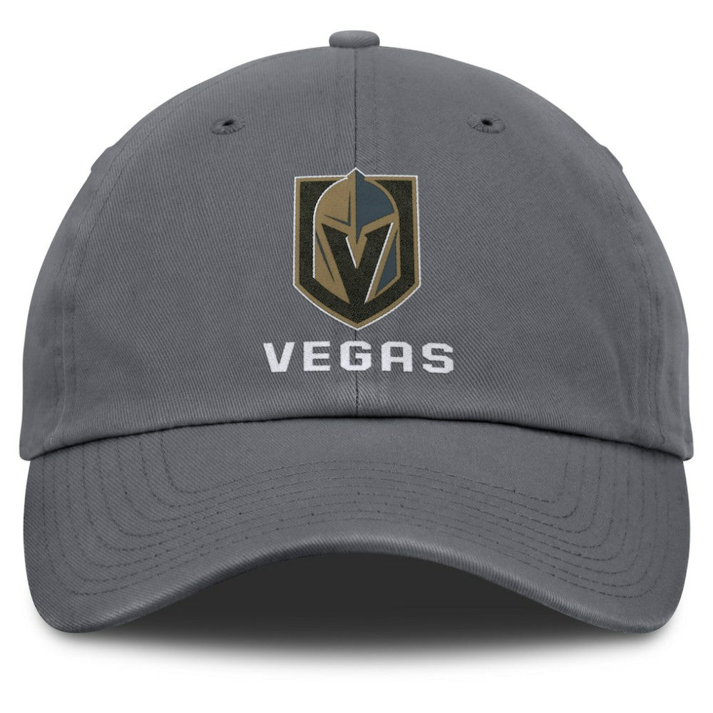 NHL Charcoal Vegas Golden Knights Fanatics Washed Adjustable Hat