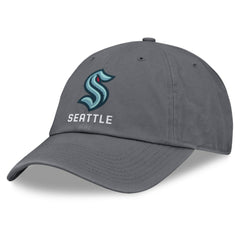 NHL Charcoal Seattle Kraken Fanatics Washed Adjustable Hat