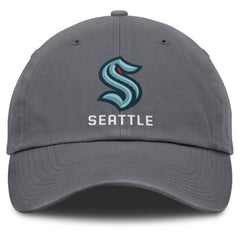 NHL Charcoal Seattle Kraken Fanatics Washed Adjustable Hat