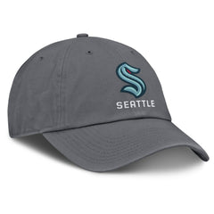 NHL Charcoal Seattle Kraken Fanatics Washed Adjustable Hat
