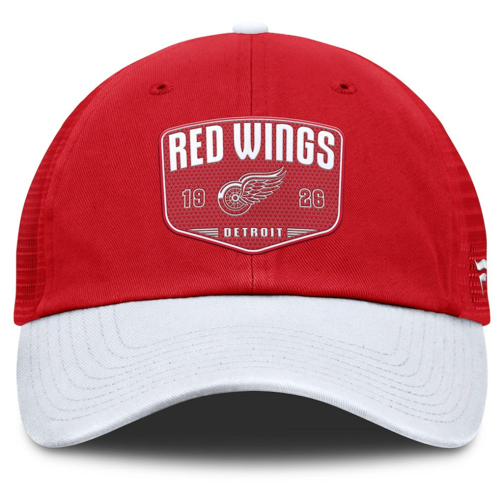 NHL Red Detroit Red Wings Fanatics Fundamental One-Time Trucker Adjustable Hat