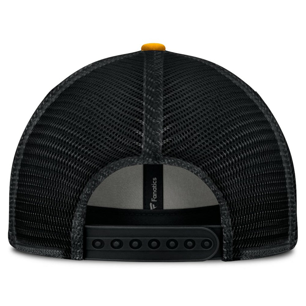 NHL Black Boston Bruins Fanatics Fundamental One-Time Trucker Adjustable Hat