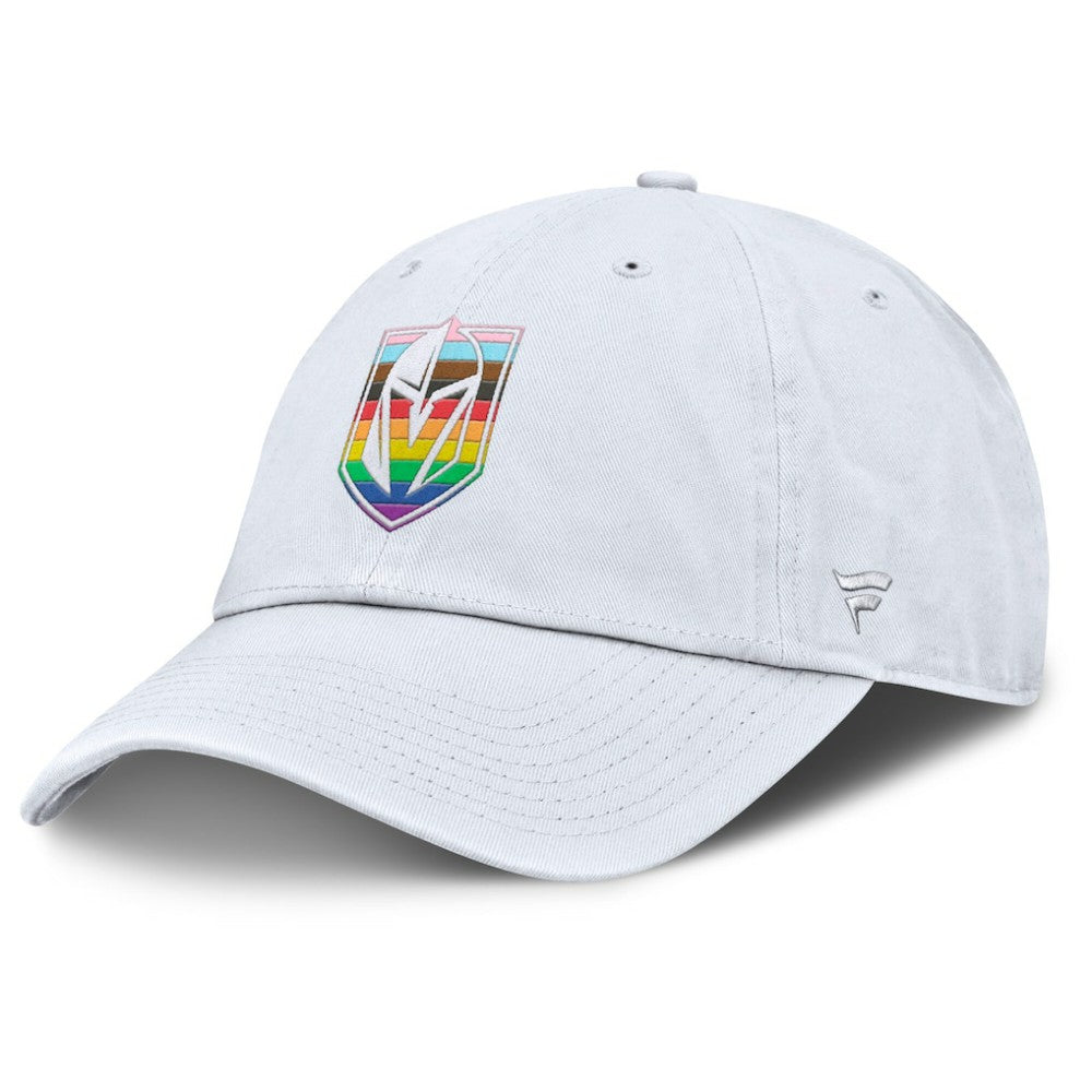 NHL White Vegas Golden Knights Fanatics PRIDE Adjustable Hat