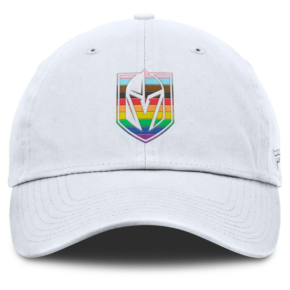 NHL White Vegas Golden Knights Fanatics PRIDE Adjustable Hat