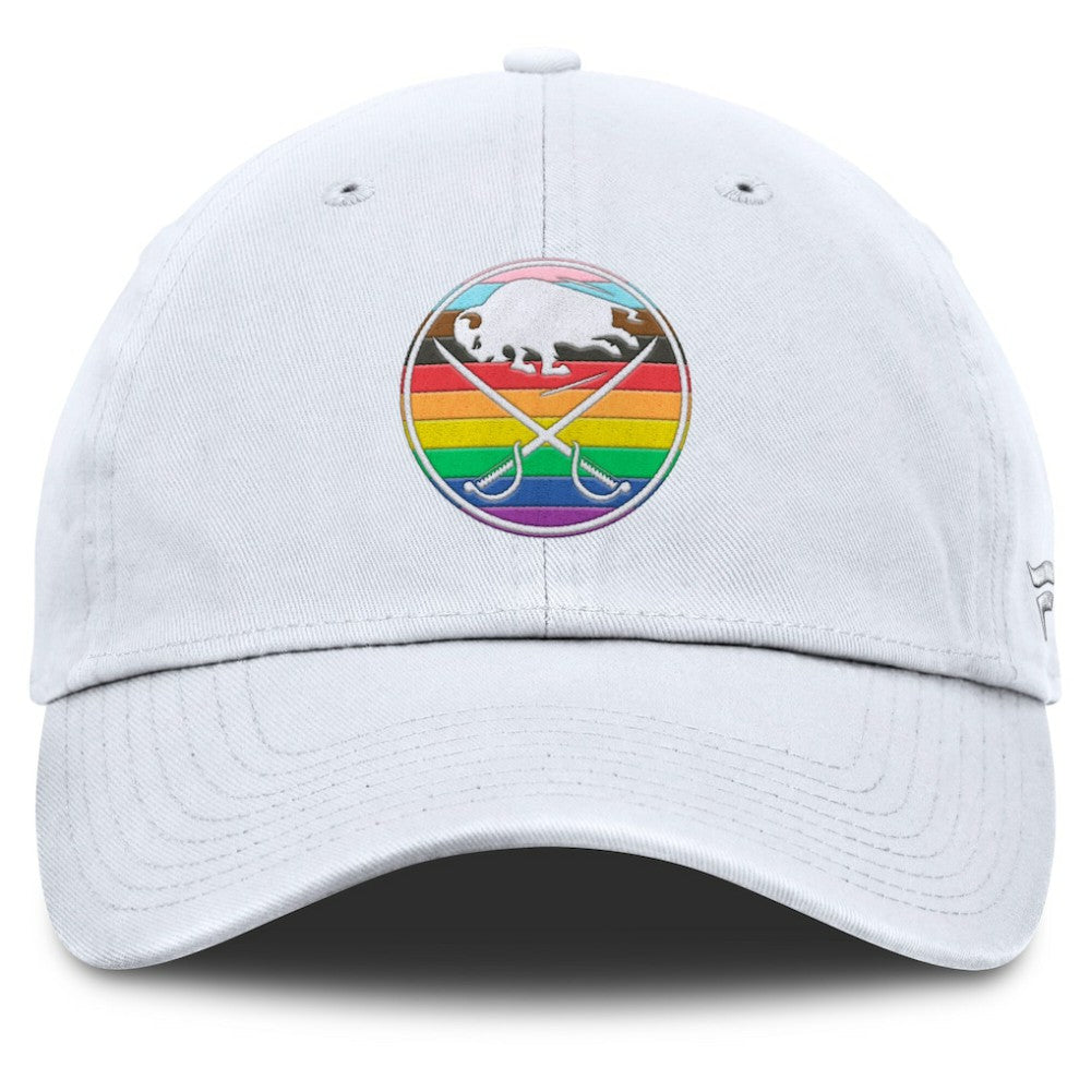 NHL White Buffalo Sabres Fanatics PRIDE Adjustable Hat