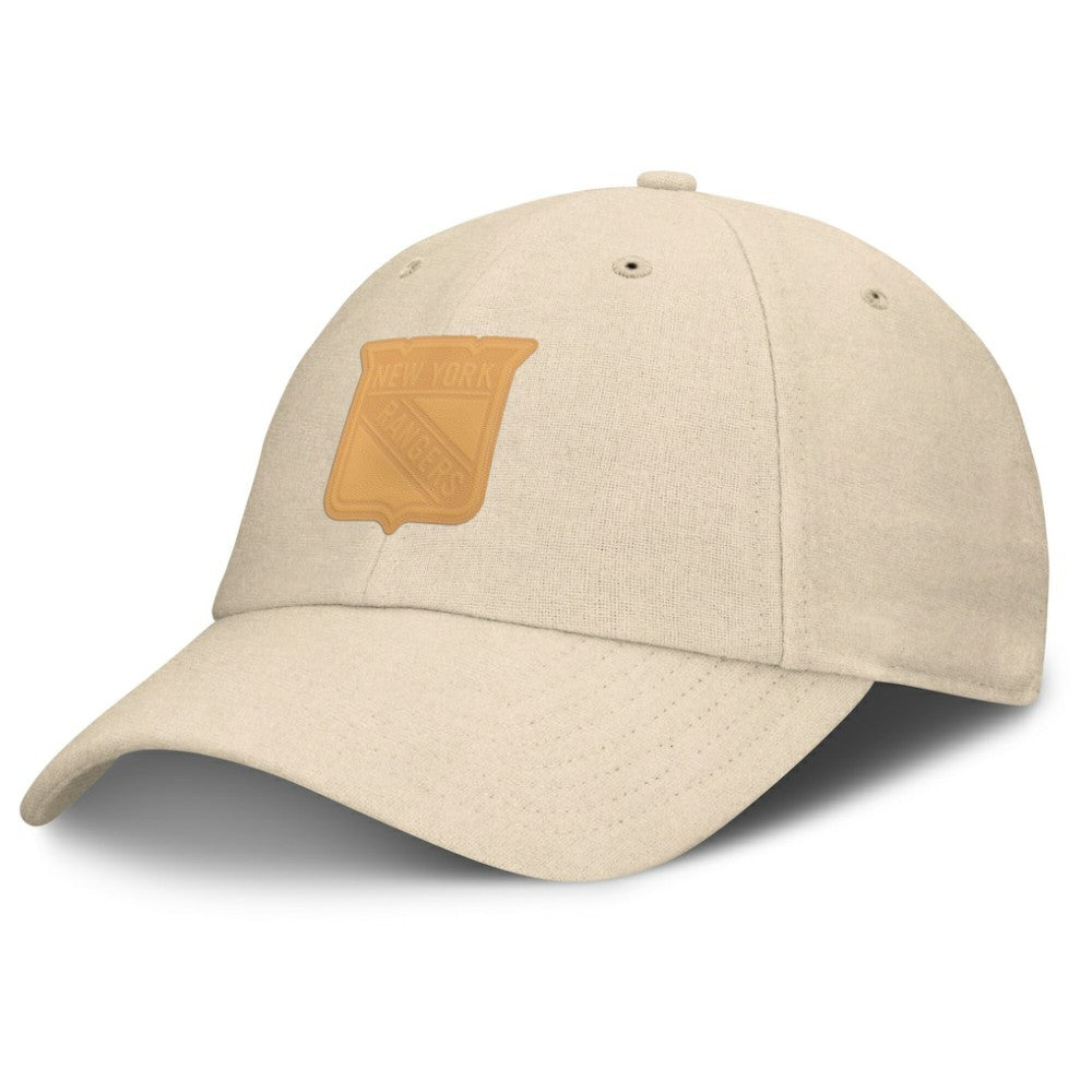 NHL Tan New York Rangers Fanatics Front Office Canvas Adjustable Hat