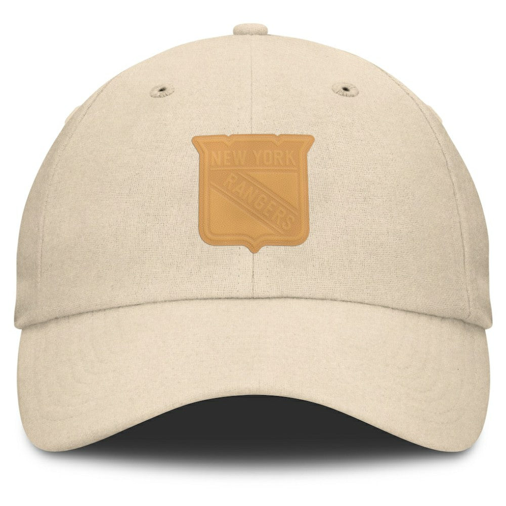 NHL Tan New York Rangers Fanatics Front Office Canvas Adjustable Hat