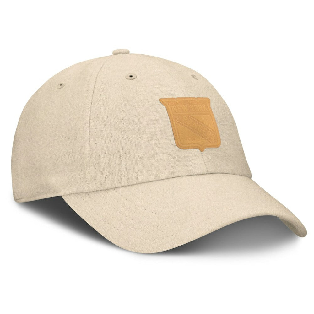 NHL Tan New York Rangers Fanatics Front Office Canvas Adjustable Hat